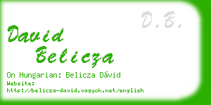 david belicza business card